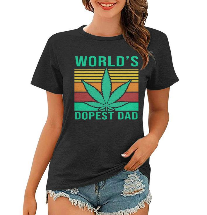 Worlds Dopest Dad Funny Retro Tshirt Women T-shirt