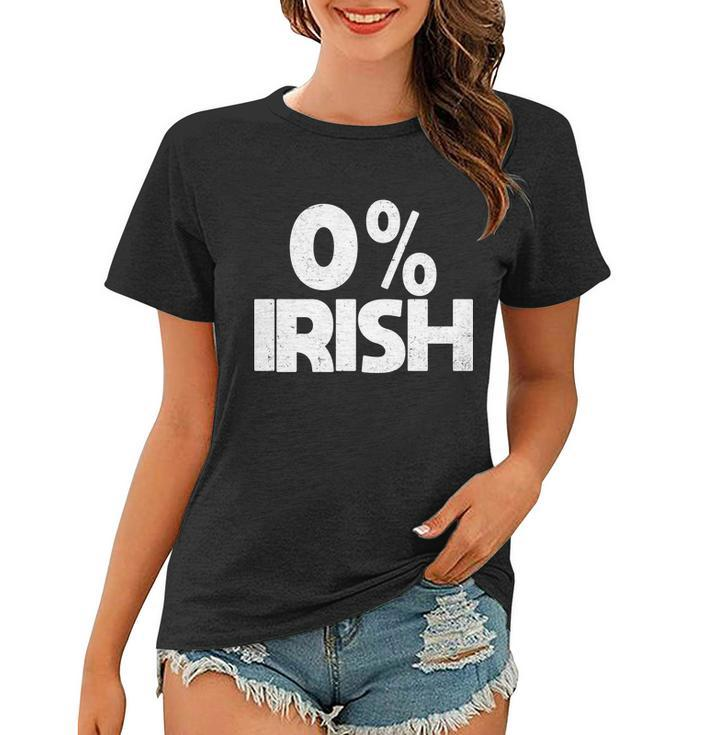 Zero Percent Irish Graphic Design Printed Casual Daily Basic Women T-shirt - Thegiftio