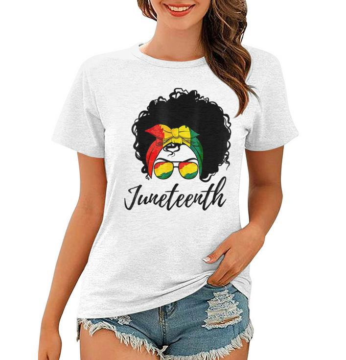 Afro Woman Black Queen African American Melanin Juneteenth  1 Women T-shirt
