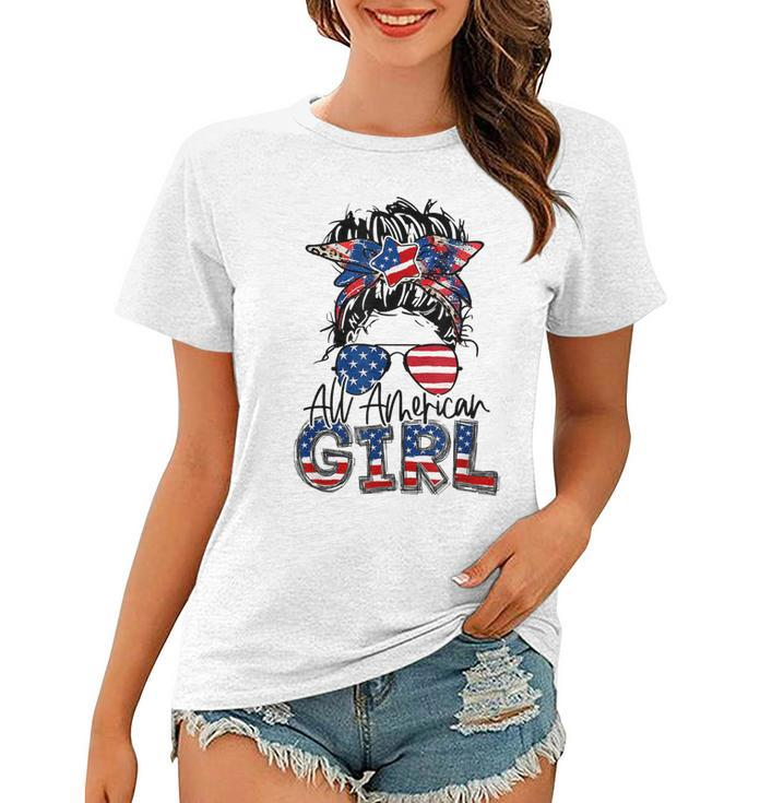 All American Girl 4Th Of July Girls Kids Sunglasses Family  V2 Women T-shirt