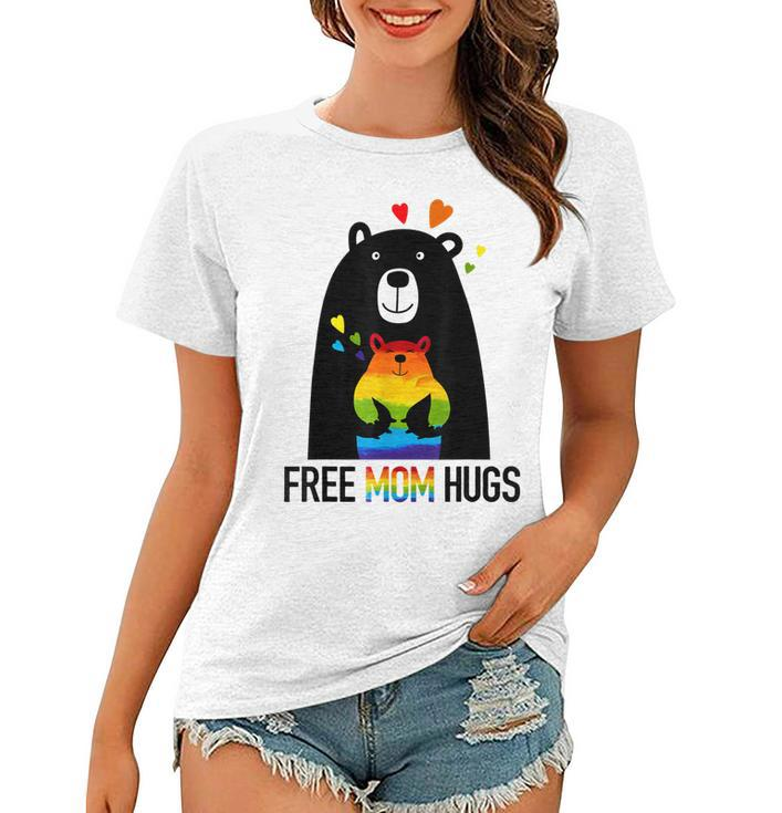 Bear Free Mom Hugs Rainbow Lgbt Lesbian Gay Pride Month  Women T-shirt