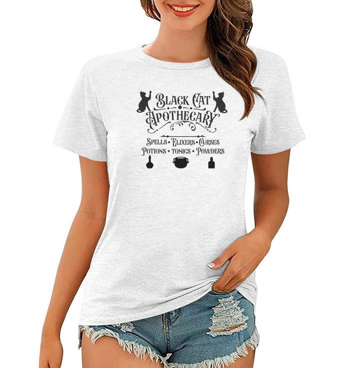 Black Cat Apothecary Funny Halloween Cats Women T-shirt