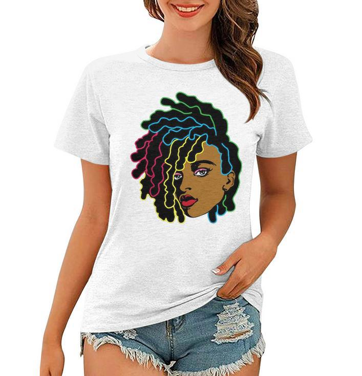 Black Woman African Afro Hair Cool Black History Month Women T-shirt