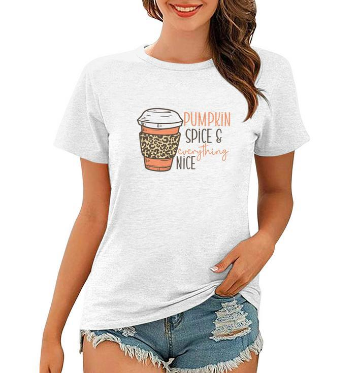 Coffee Pumpkin Spice And Everything Nice Fall Things Women T-shirt