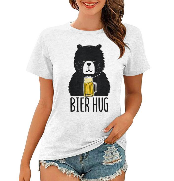 Funny Oktoberfest Design Bier Beer Bear Hug German Party  Women T-shirt