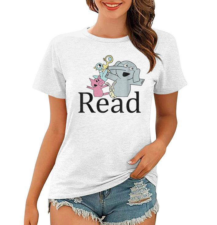 Funny Read Book Club Piggie Elephant Pigeons Teacher  Women T-shirt