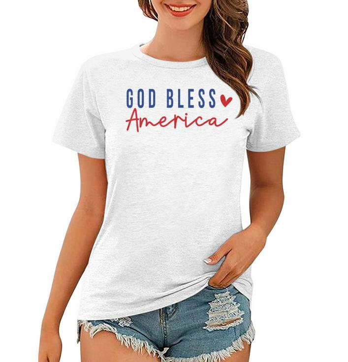 God Bless America Christian Religious American Flag  Women T-shirt