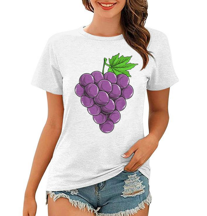 Grape Fruit Easy Lazy Diy Halloween Costume Women Girls Kids  Women T-shirt
