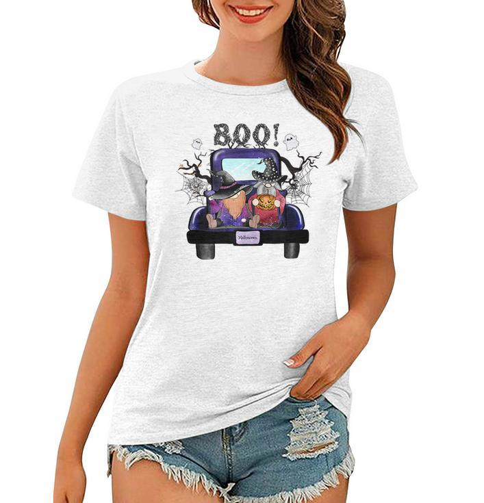 Halloween Gnomes Costume Funny Truck Spooky  Women T-shirt