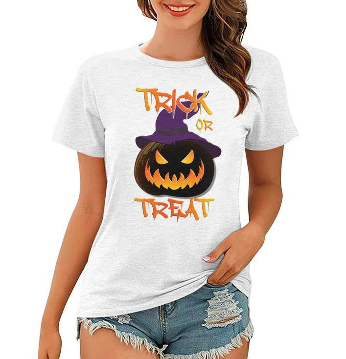 Halloween Pumpkin Trick Or Treat Costume Fancy Dress Women T-shirt