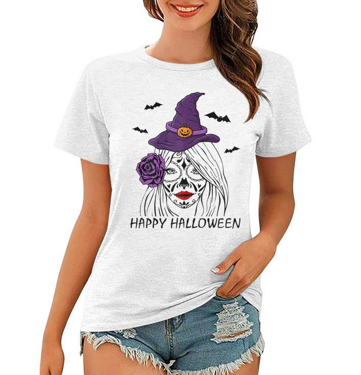 Happy Halloween Catrina Costume For Moms Witch Halloween  Women T-shirt
