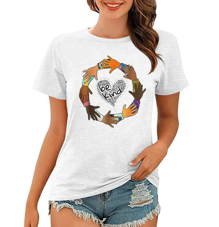 Heart Be Kind Anti Bullying Orange Unity Day 2022  Women T-shirt