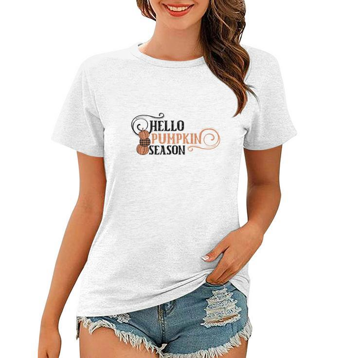 Hello Pumpkin Season Hello Fall Women T-shirt