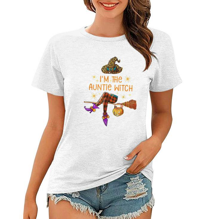 Im The Auntie Witch Spooky Auntie Witchy Halloween  Women T-shirt