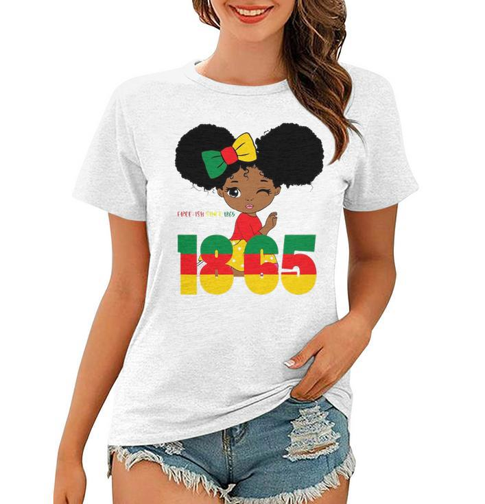 Juneteenth Celebrating 1865 Black Girl Kids Toodlers V2 Women T-shirt