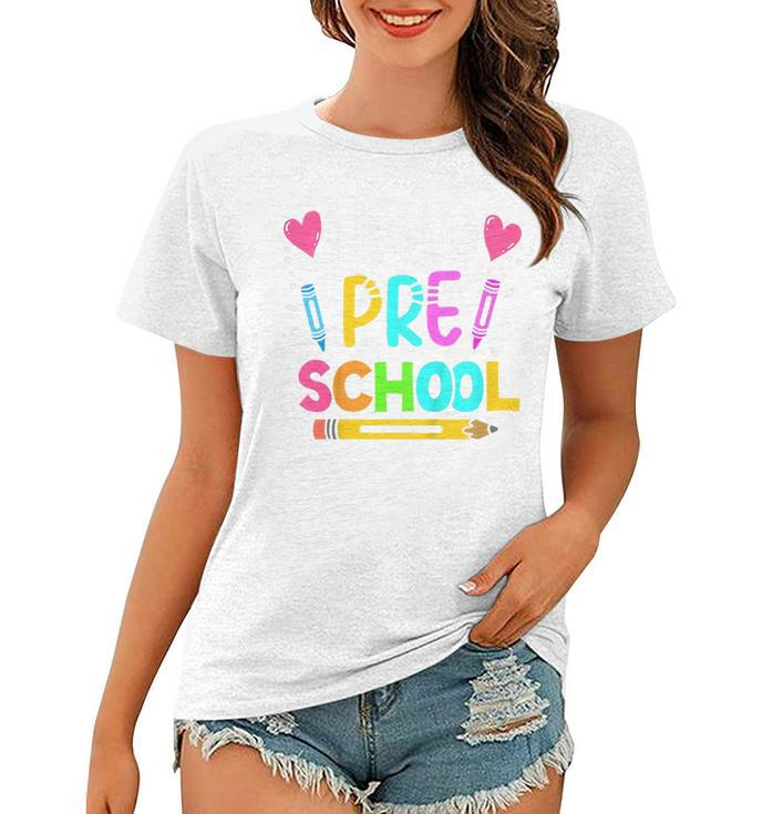 Kids Hello Preschool Retro Cute Teacher Toddler Girls  Women T-shirt