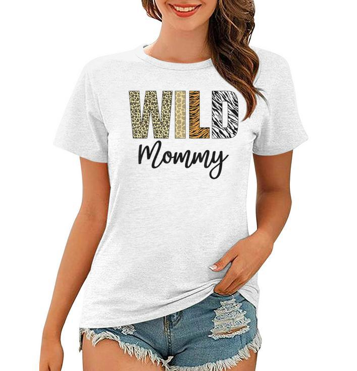 Mommy Of The Wild One Zoo Birthday Safari Jungle Animal  Women T-shirt