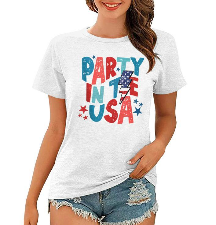 Party In The Usa Funny 4Th Of July American Flag  Women T-shirt