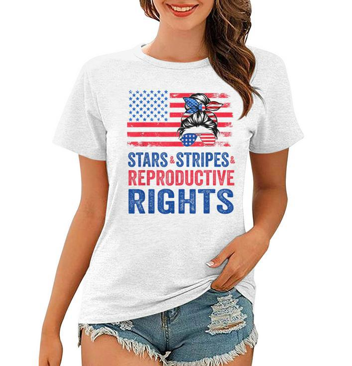 Patriotic 4Th Of July  Stars Stripes Reproductive Right  V3 Women T-shirt