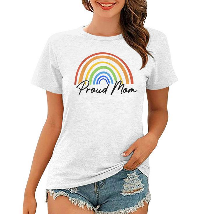Proud Mom Rainbow  Lgbt Gay Pride Month  V2 Women T-shirt