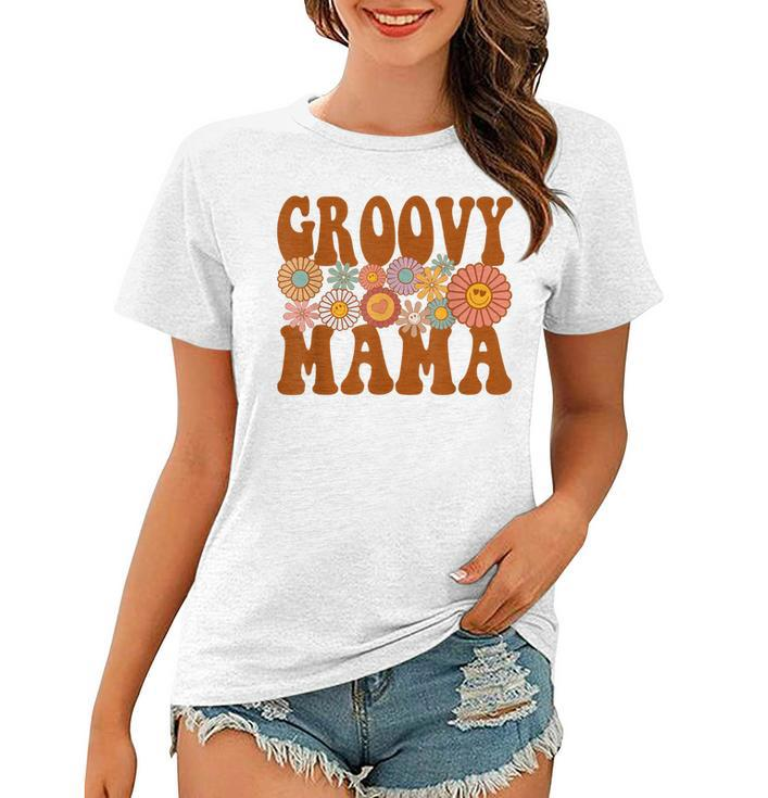 Retro Groovy Mama Matching Family 1St Birthday Party  Women T-shirt