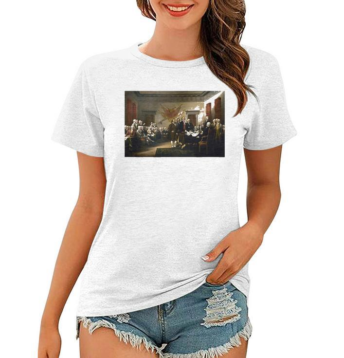 Signing The Declaration Of Independence 4Th Of July Women T-shirt