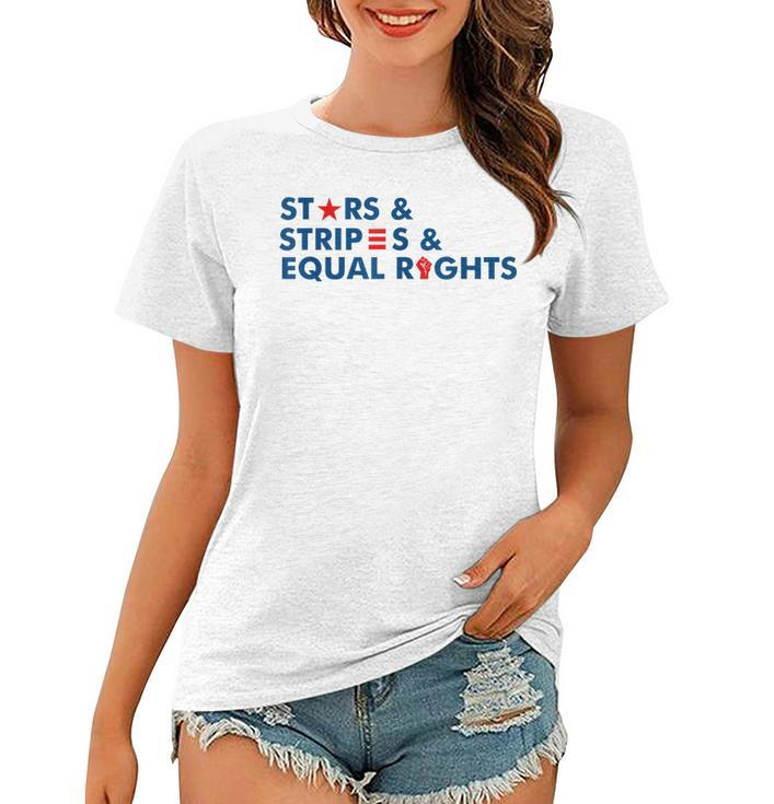 Stars Stripes And Equal Rights 4Th Of July Patriotic  V2 Women T-shirt