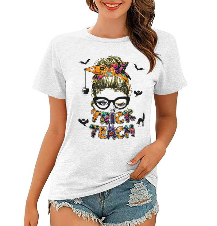 Trick Or Teach Funny Teacher Halloween Costume 2022  Women T-shirt