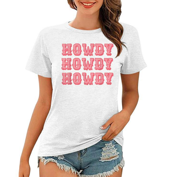 Vintage White Howdy Rodeo Western Country Southern Cowgirl  V2 Women T-shirt