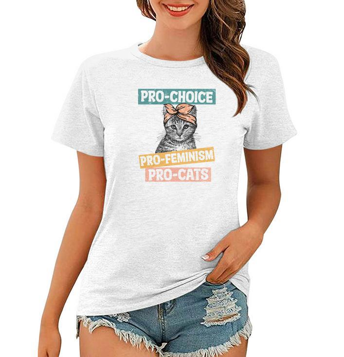 Womens Rights Pro Choice Pro Feminism Pro Cats Women T-shirt