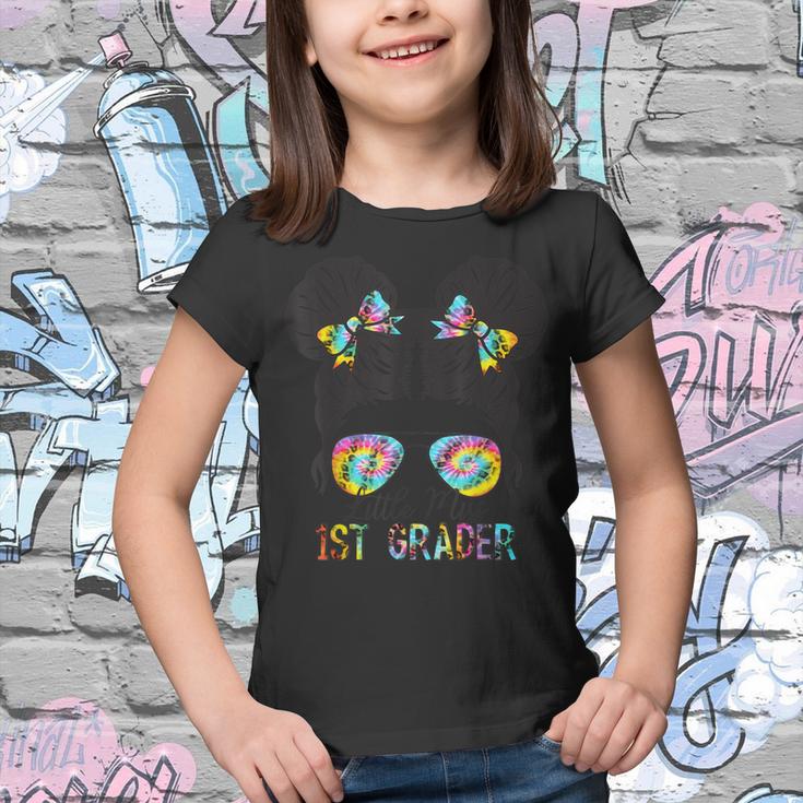 Little Miss 1St Grader Tie Dye Messy Bun 1St Grade Girls  Youth T-shirt