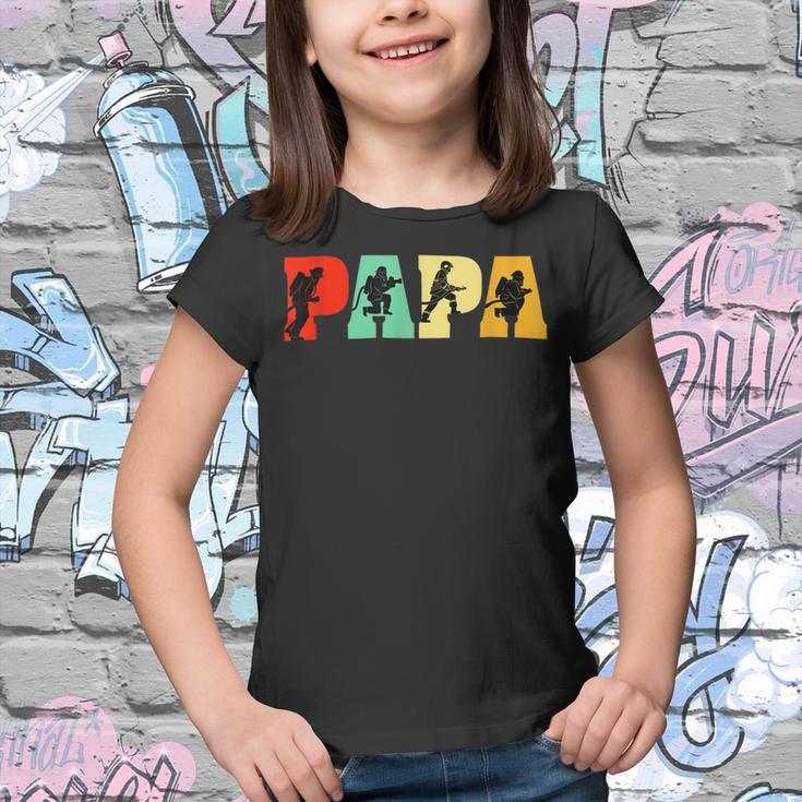 Firefighter Funny Papa Firefighter Fathers Day For Dad Youth T-shirt