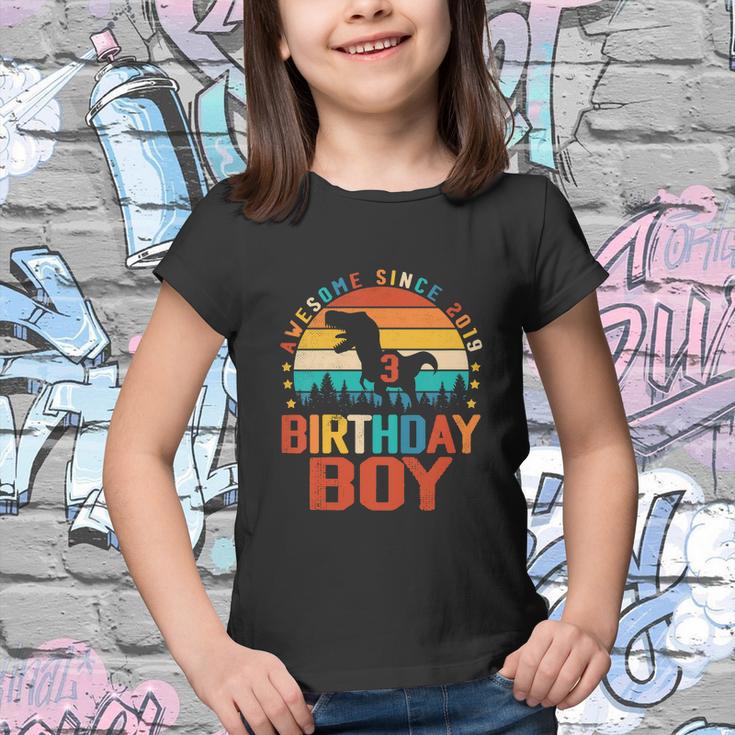 3Rd Birthday Funny Dinosaur 3 Year Old Youth T-shirt