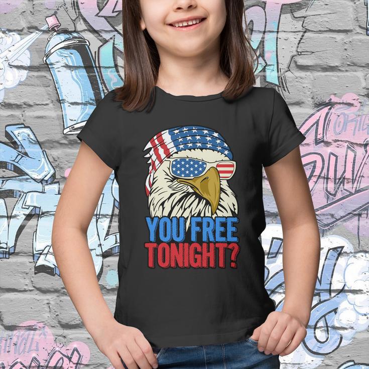 4Th Of July American Flag Bald Eagle Mullet You Free Tonight Gift Youth T-shirt