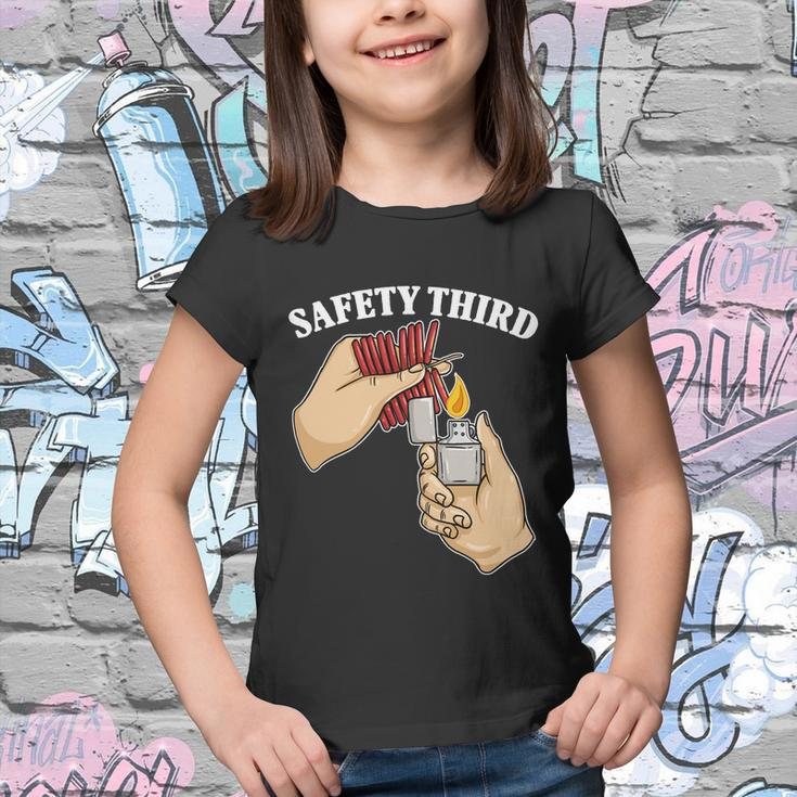 4Th Of July Firecracker Safety Third Funny Fireworks Gift Youth T-shirt