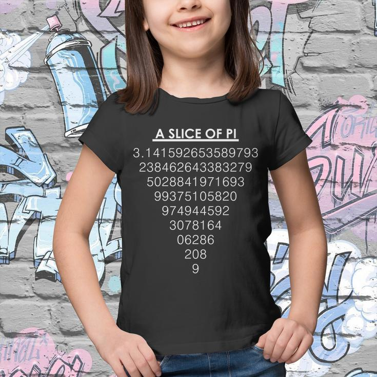 A Slice Of Pi Pie Funny Pi Day Math Geek Logo Youth T-shirt