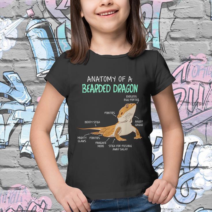 Anatomy Of A Bearded Dragon Bearded Dragon Lizard Pogona Reptile Youth T-shirt