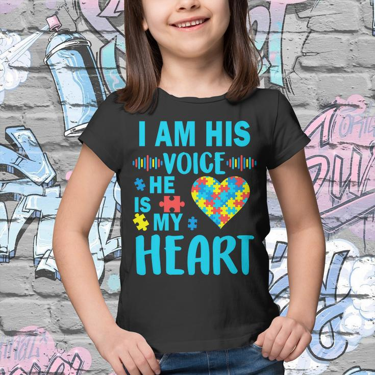 Autism I Am His Voice He Is My Heart Tshirt Youth T-shirt
