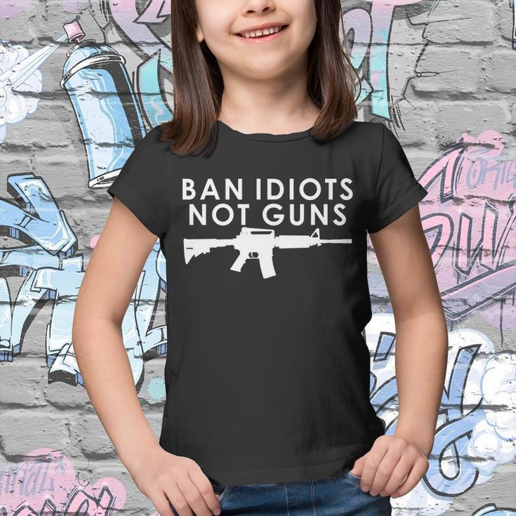Ban Idiots Not Guns Gun Rights Logo Tshirt Youth T-shirt