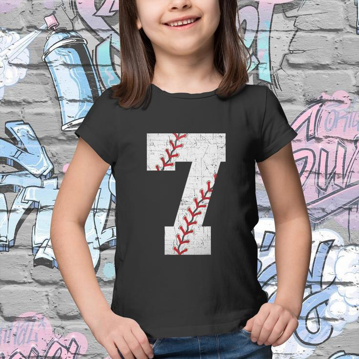 Baseball Softball Lover Seven Years Bday 7Th Birthday Boy Youth T-shirt