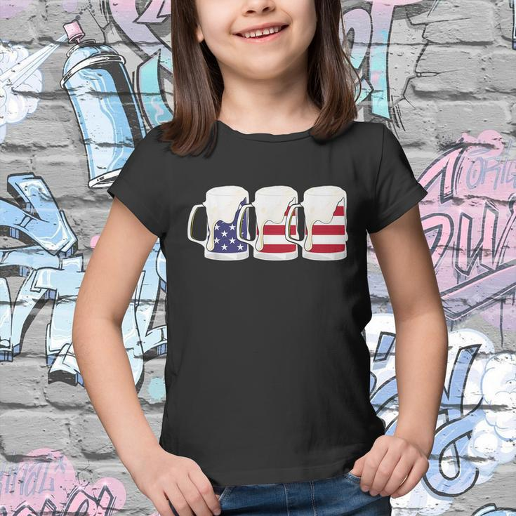 Beer American Flag Shirt 4Th Of July Men Women Merica Usa Youth T-shirt