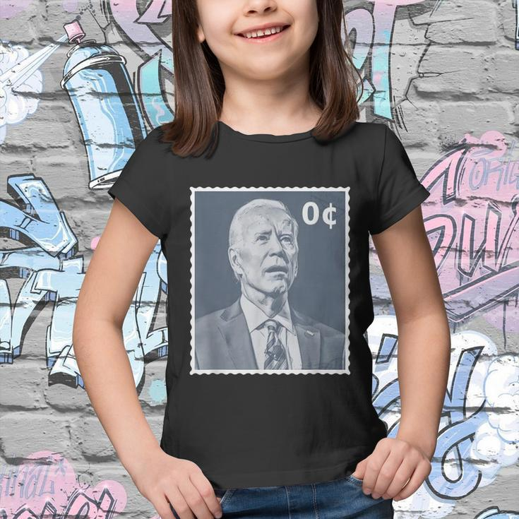 Biden Zero Cents Stamp Shirt 0 President Biden No Cents Tshirt Youth T-shirt
