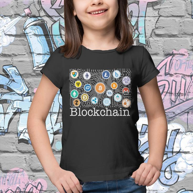Blockchain Cryptocurrency Logos Youth T-shirt
