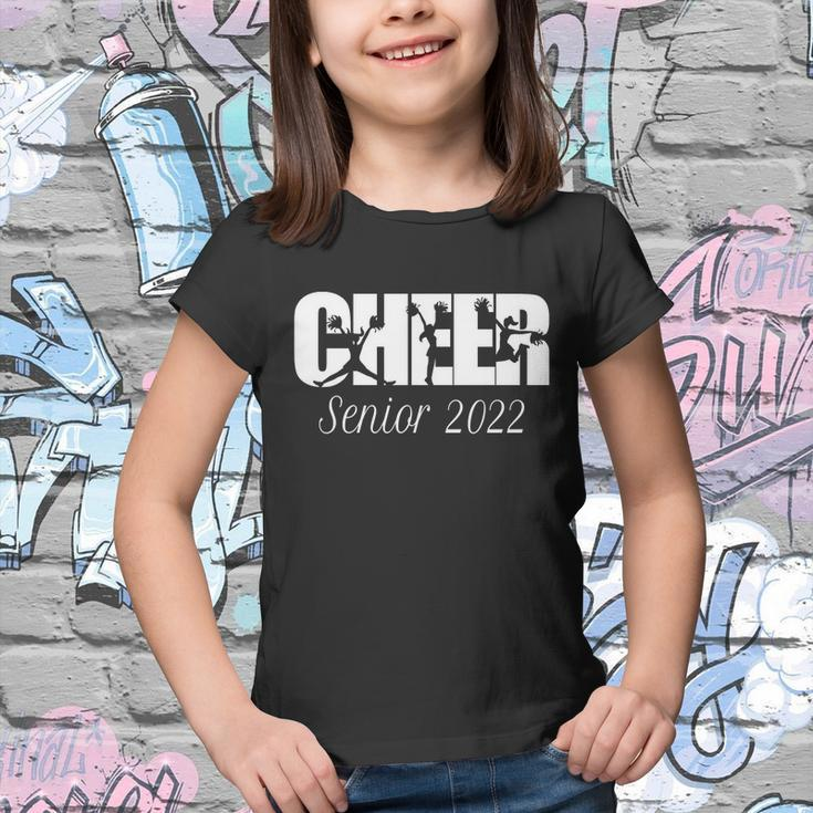 Cheer Senior 2022 Spirit Cheerleader Outfits Graduation Funny Gift Youth T-shirt
