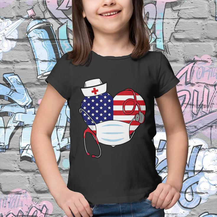 Christmas Nurse America Heart 4Th Of July Of Nurse Fun Youth T-shirt