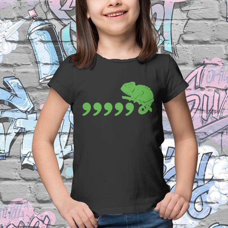 Comma Chameleon Funny Youth T-shirt