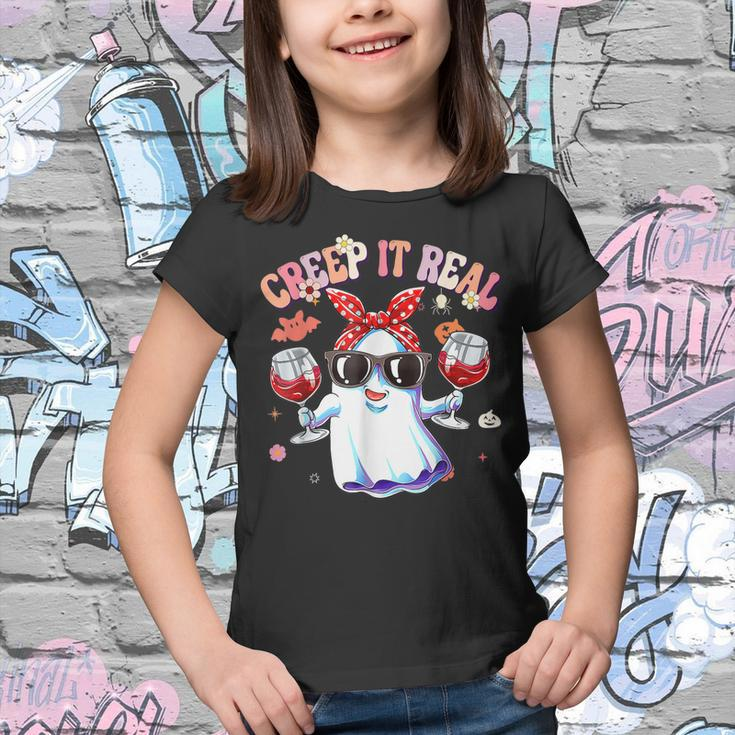 Creep It Real Ghost Kids Boys Girls Halloween Costume Youth T-shirt