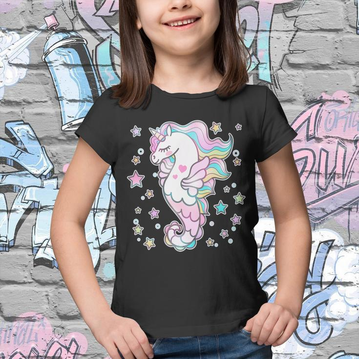 Cute Unicorn Seahorse Unimaid Youth T-shirt