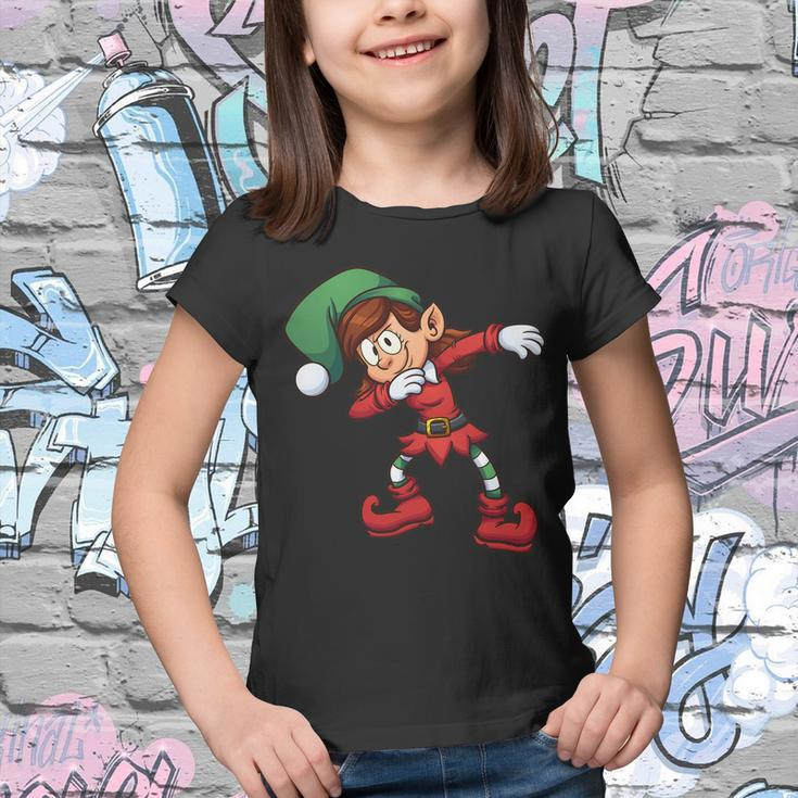 Dabbing Elf Cute Funny Christmas Tshirt Youth T-shirt