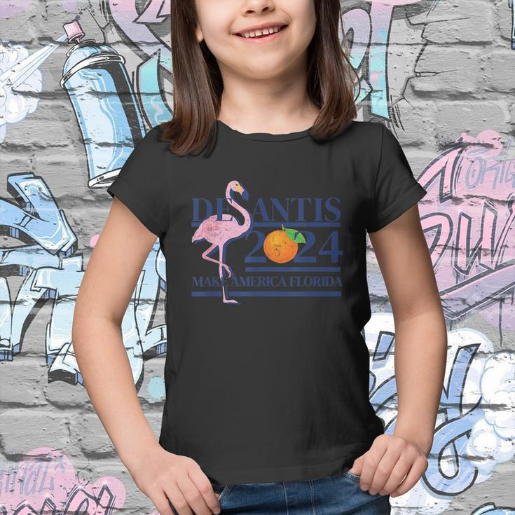 Desantis 2024 Make America Florida Flamingo Election Tshirt Youth T-shirt
